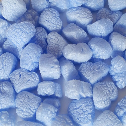 Biologisch abbaubare blaue herzförmige FunPak®-Verpackung